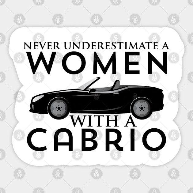 Cabrio Gal Sticker by Cooldruck